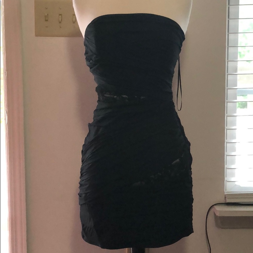 Express Strapless Black Dress